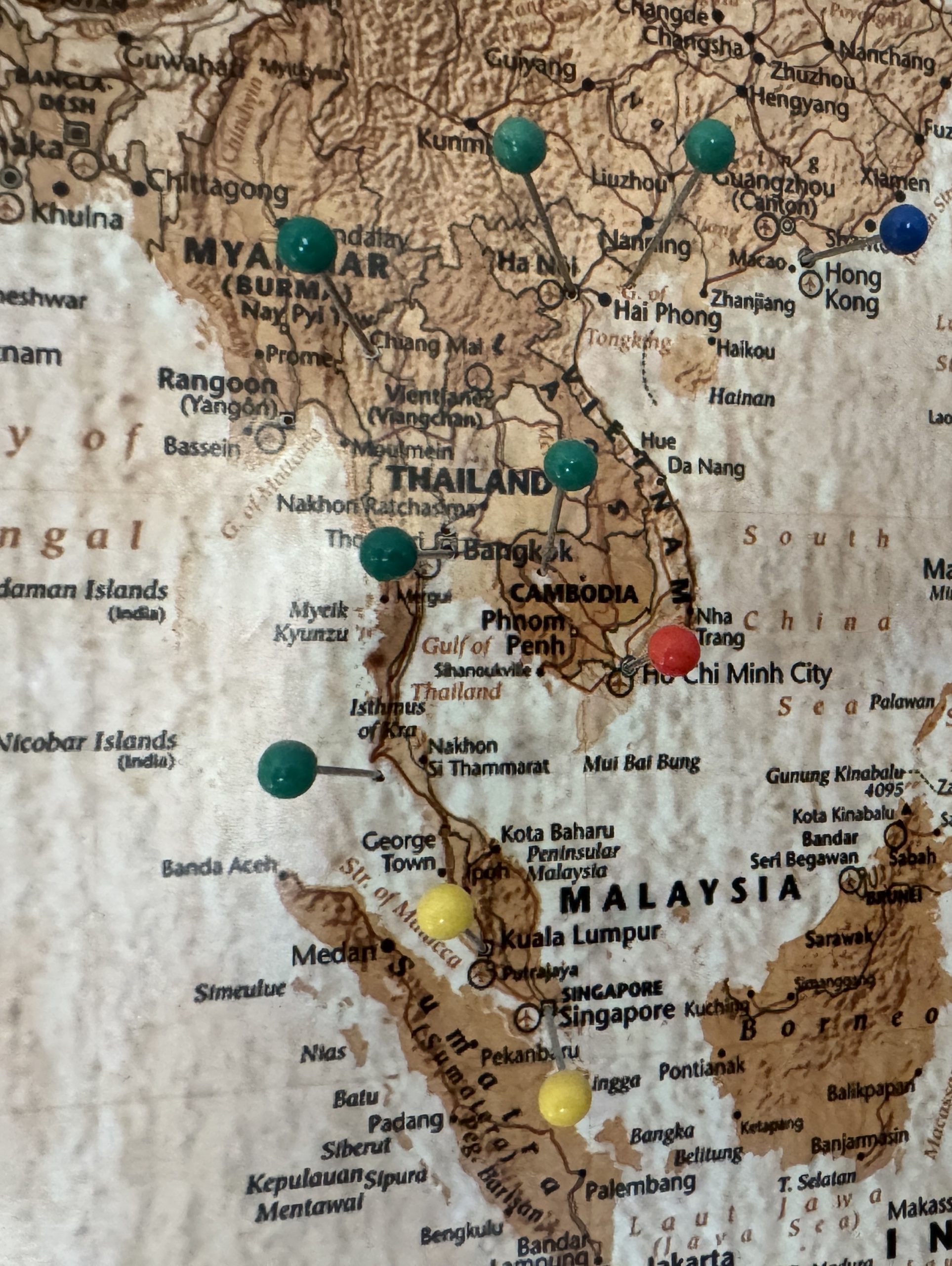 time flies cork board world map southeast asia