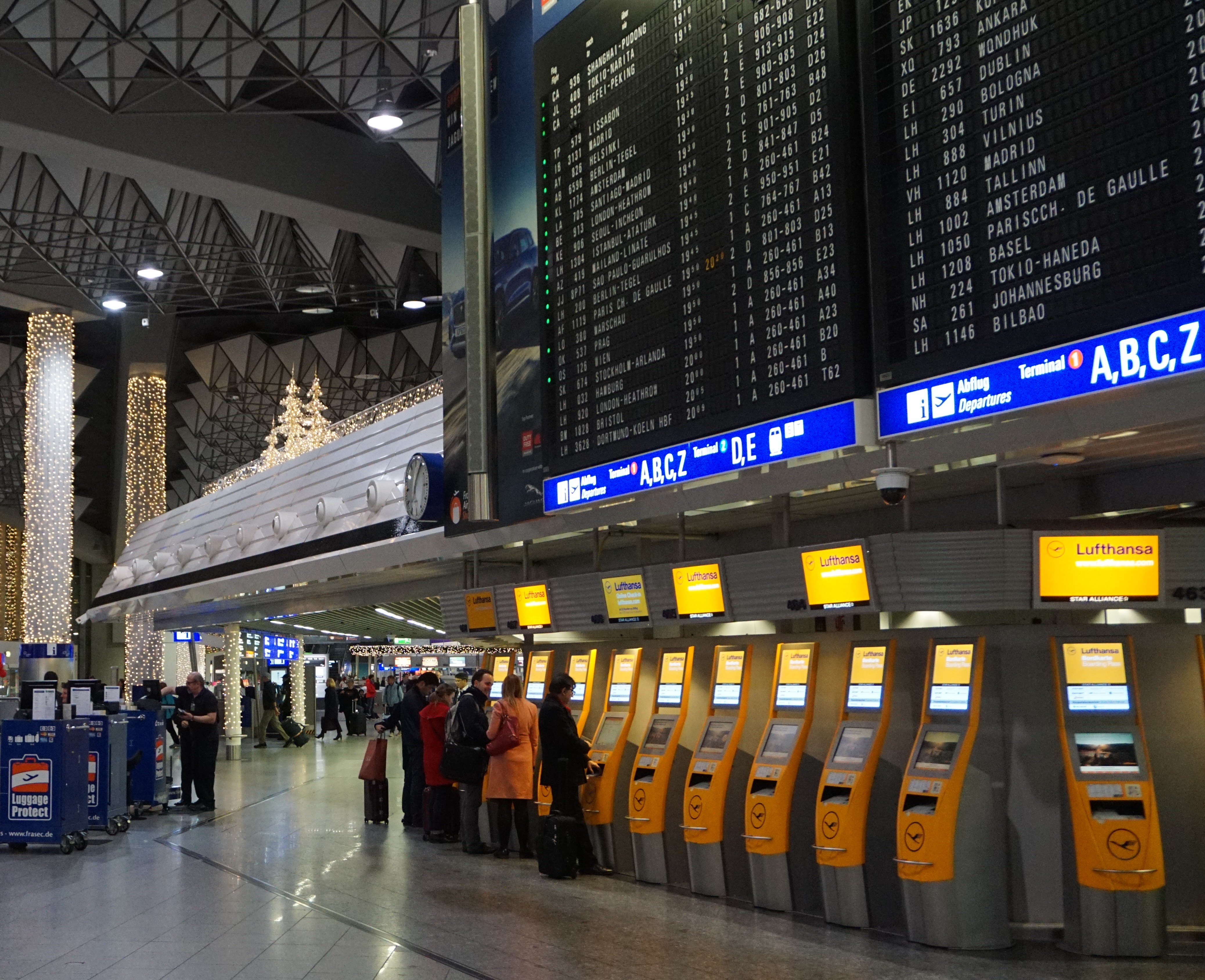 time flies airport terminal